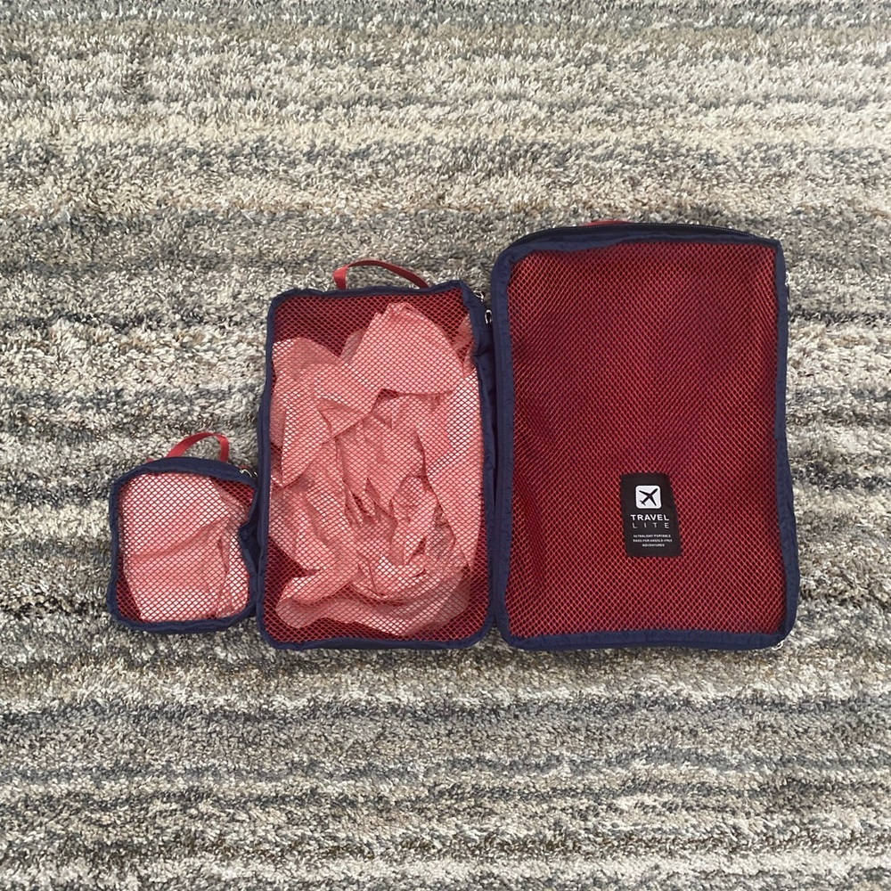 Neiman Marcus 3Pc Packing Cube Set | Neiman Marcus Packing Cubes | Nylon Packing - Picture 3 of 15